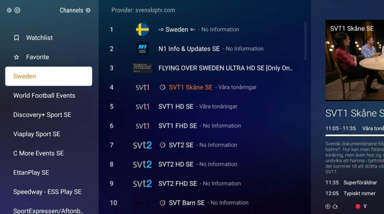 Formuler boxar MyTVOnline 3 Steg 3 SvenskIPTV