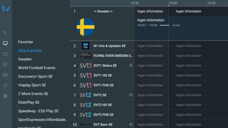 Smart TV Tivimate Steg 5 SvenskIPTV